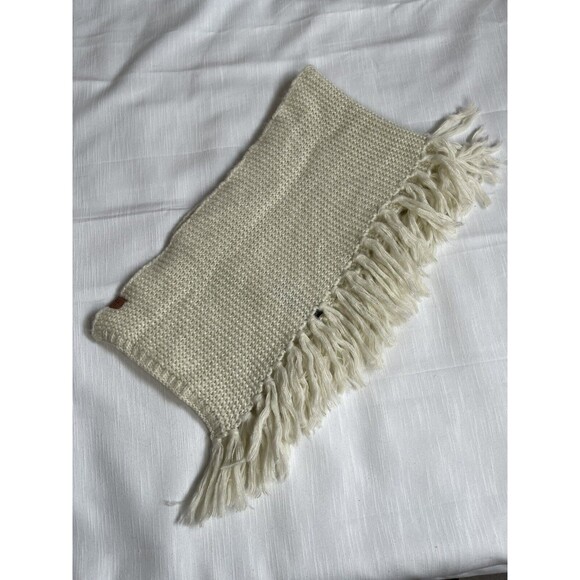 Frye Cable Knit Fringe Scarf In Cream Ivory New - Picture 3 of 7